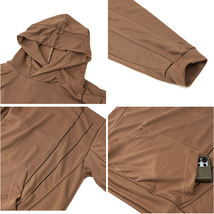 ボリュームネック パーカー 通販 フーディー プルオーバー ハイネック レディース メンズ 長袖 大きいサイズ ゆったり ビッグシルエット  ボリュームネック |  | 09