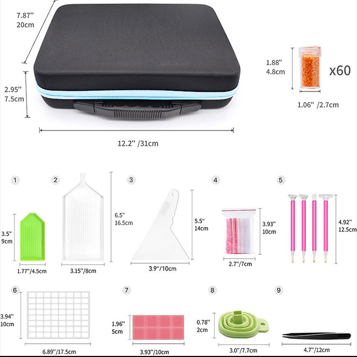 ダイヤモンドアート 収納ボックス 60個 通販 ビーズアート用 ビーズなし モザイクアート 初心者 ツールセット ハンドメイド ケースのみ ダイヤモンドアート |  | 10