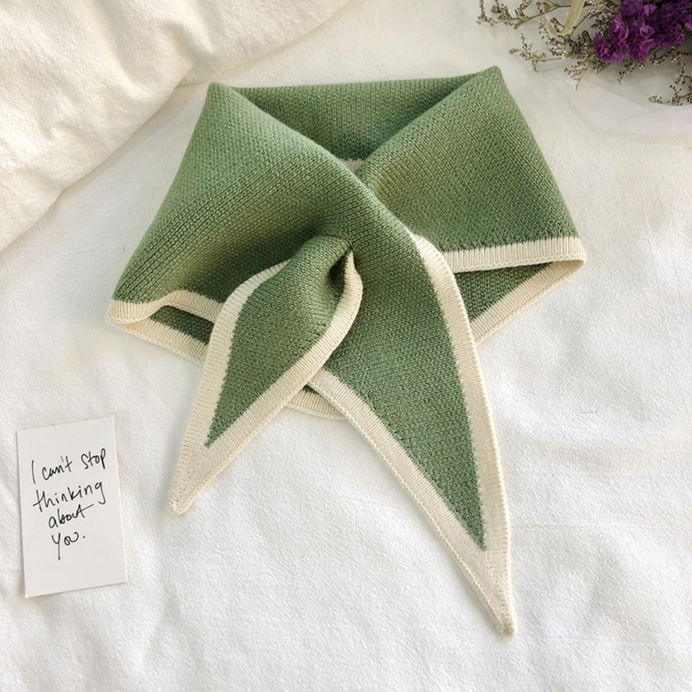 ニットスカーフ マフラー おしゃれ 通販 レディース ティペット ミニマフラー ワンポイント ニット スカーフ アクセント かわいい つけ襟風 推し色 |  | 08