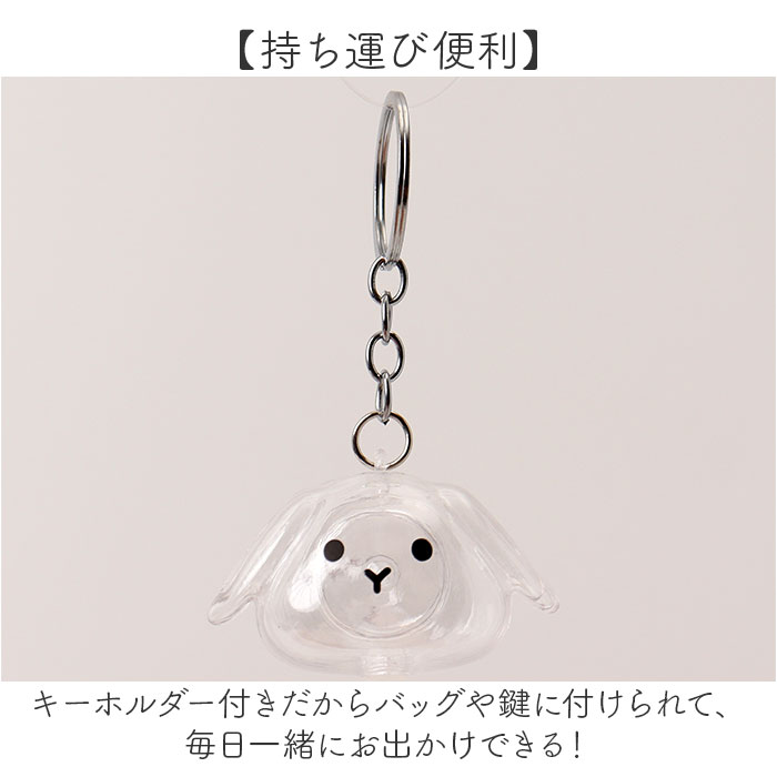 うさぎの毛 キーホルダー 通販 ペット 遺毛 チャーム ケース 透明 遺毛入れ 犬の毛収納ボトル メモリアルグッズ うさぎ ウサギ 毛 犬 猫 うさぎの毛 |  | 09