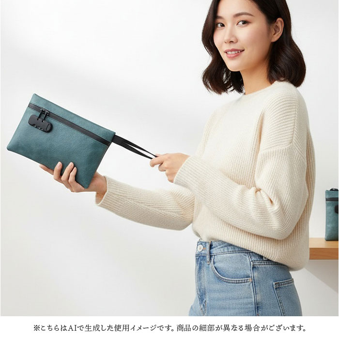 鍵付き ポーチ 通販 セキュリティポーチ セキュリティバッグ バッグインバッグ 防犯 貴重品入れ 貴重品ケース 鍵付きポーチ 防臭 ケース ロック付き 鍵付き |  | 17