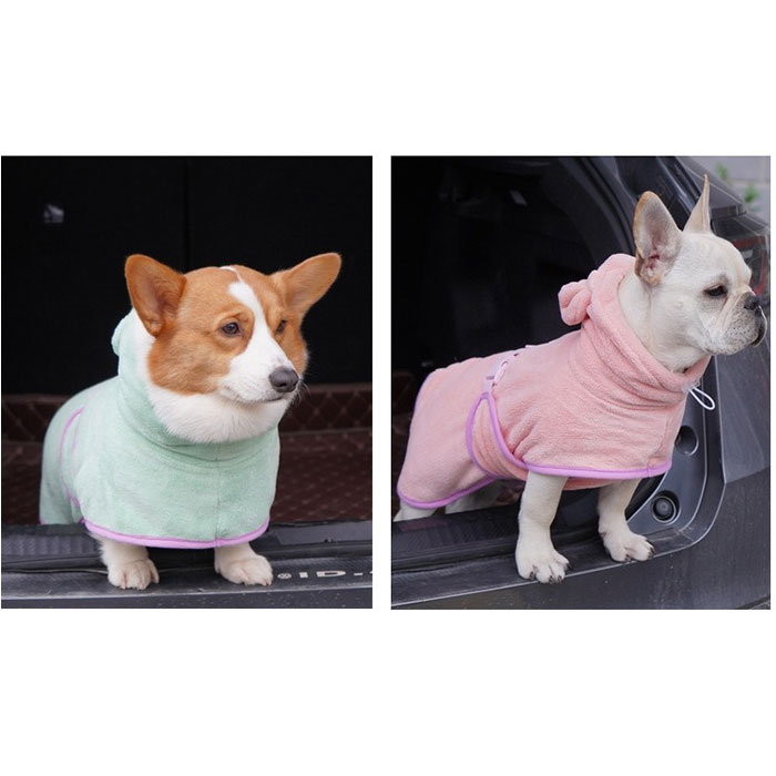 バスタオル バスローブ 犬用 猫用 ペット 通販 ペットバスローブ ペットバスタオル タオル パーカー 部屋着 フード付き 吸収性 速乾 防寒対策 バスタオル |  | 14