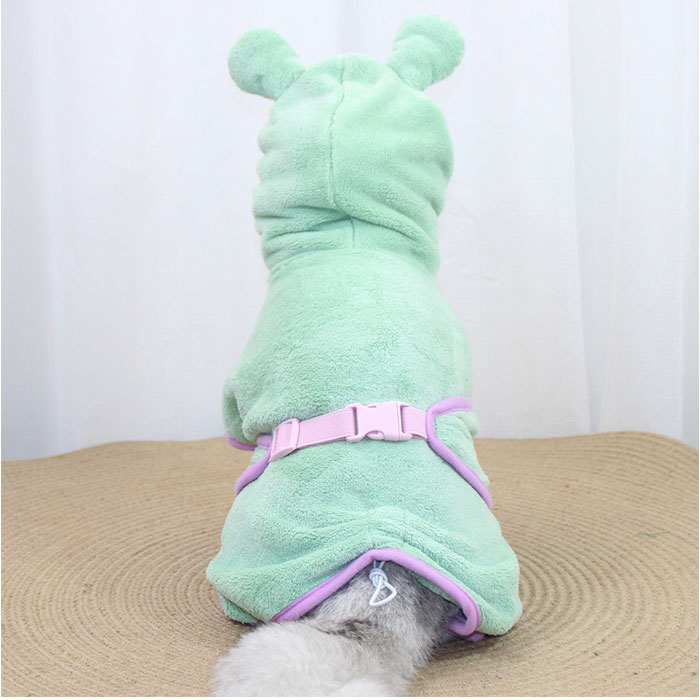 バスタオル バスローブ 犬用 猫用 ペット 通販 ペットバスローブ ペットバスタオル タオル パーカー 部屋着 フード付き 吸収性 速乾 防寒対策 バスタオル |  | 12