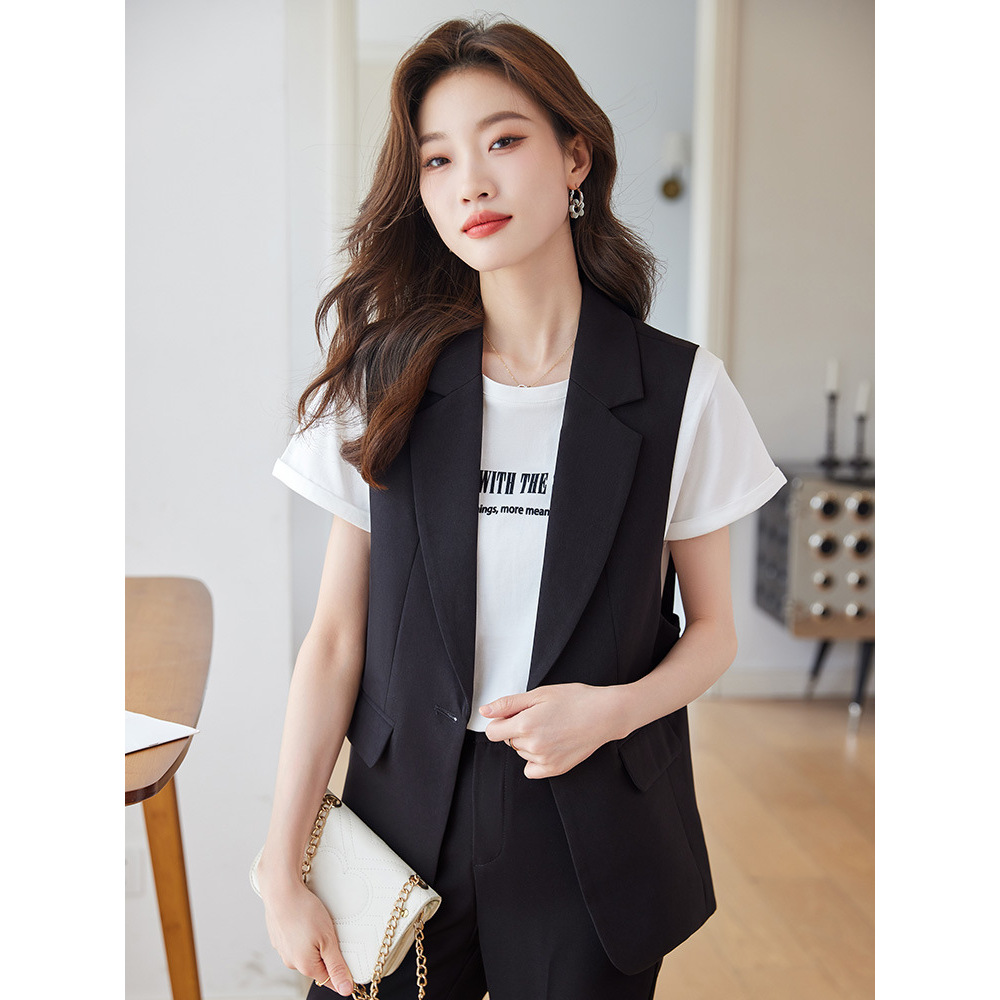 ベスト ジレ テーラード レディース 前開き 通販 ジレベスト レディースベスト レディースジレ フォーマル 重ね着 レイヤード ノースリーブ ベスト | BACKYARD FAMILY | 01