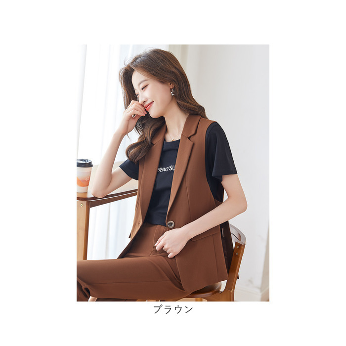 ベスト ジレ テーラード レディース 前開き 通販 ジレベスト レディースベスト レディースジレ フォーマル 重ね着 レイヤード ノースリーブ ベスト | BACKYARD FAMILY | 17