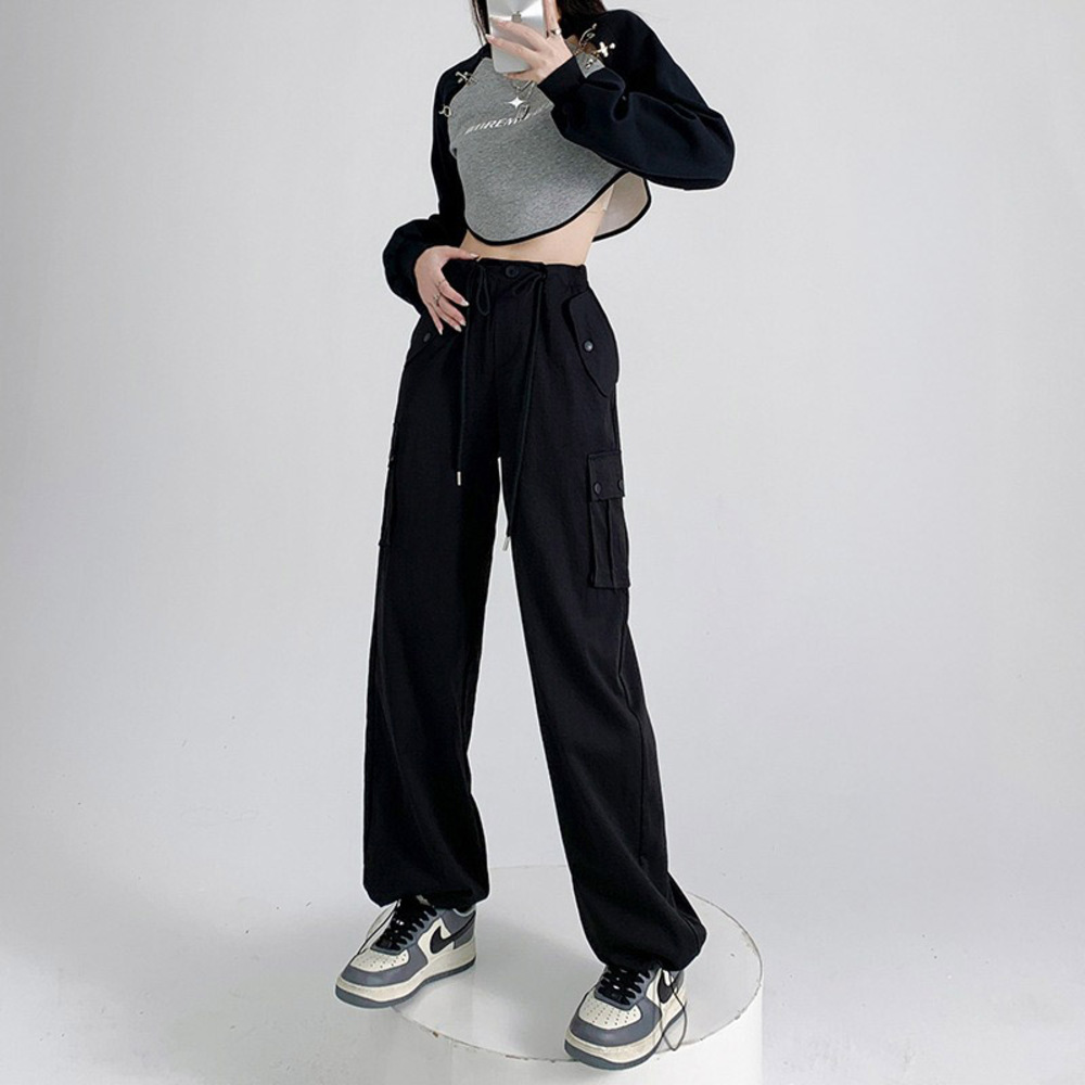 レディース ボトムス 通販 パンツ カーゴパンツ ズボン おしゃれ ゆったり ウエストゴム 春秋 ストリート 体型カバー カジュアル ロングパンツ レディース | BACKYARD FAMILY | 04