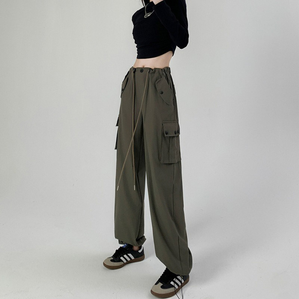 レディース ボトムス 通販 パンツ カーゴパンツ ズボン おしゃれ ゆったり ウエストゴム 春秋 ストリート 体型カバー カジュアル ロングパンツ レディース | BACKYARD FAMILY | 05