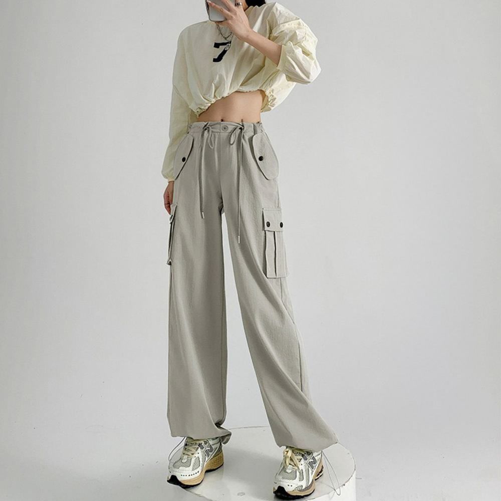 レディース ボトムス 通販 パンツ カーゴパンツ ズボン おしゃれ ゆったり ウエストゴム 春秋 ストリート 体型カバー カジュアル ロングパンツ レディース | BACKYARD FAMILY | 09