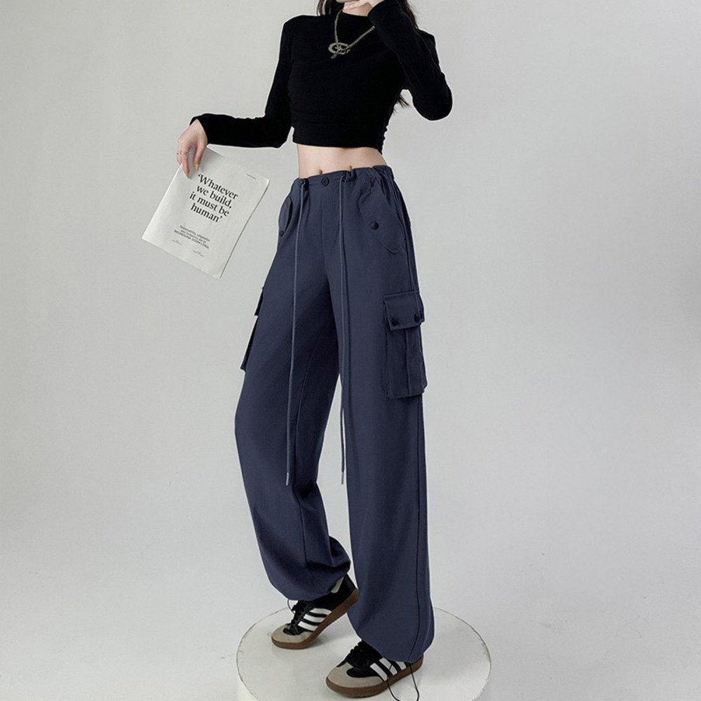 レディース ボトムス 通販 パンツ カーゴパンツ ズボン おしゃれ ゆったり ウエストゴム 春秋 ストリート 体型カバー カジュアル ロングパンツ レディース | BACKYARD FAMILY | 02