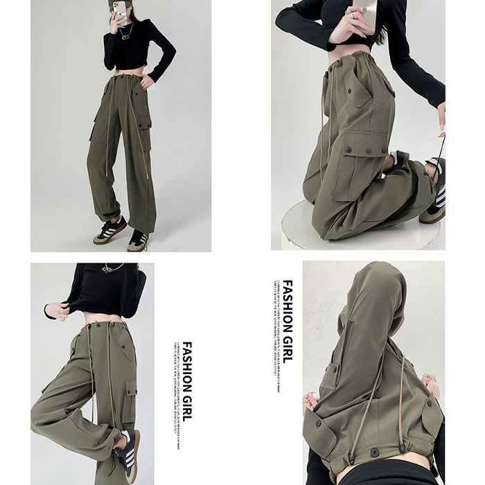 レディース ボトムス 通販 パンツ カーゴパンツ ズボン おしゃれ ゆったり ウエストゴム 春秋 ストリート 体型カバー カジュアル ロングパンツ レディース | BACKYARD FAMILY | 20