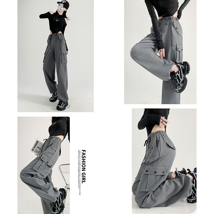 レディース ボトムス 通販 パンツ カーゴパンツ ズボン おしゃれ ゆったり ウエストゴム 春秋 ストリート 体型カバー カジュアル ロングパンツ レディース | BACKYARD FAMILY | 17