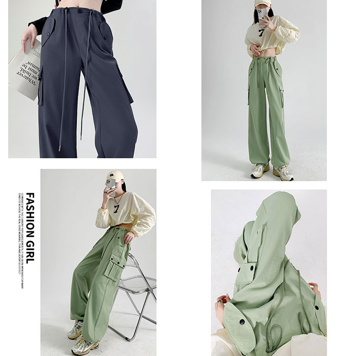 レディース ボトムス 通販 パンツ カーゴパンツ ズボン おしゃれ ゆったり ウエストゴム 春秋 ストリート 体型カバー カジュアル ロングパンツ レディース | BACKYARD FAMILY | 18