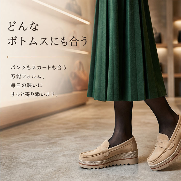 スリッポン 厚底 レディース 通販 厚底スニーカー ローファー 厚底シューズ ローファースニーカー シューズ 靴 くつ 軽い 軽量 スリッポン | BACKYARD FAMILY | 11