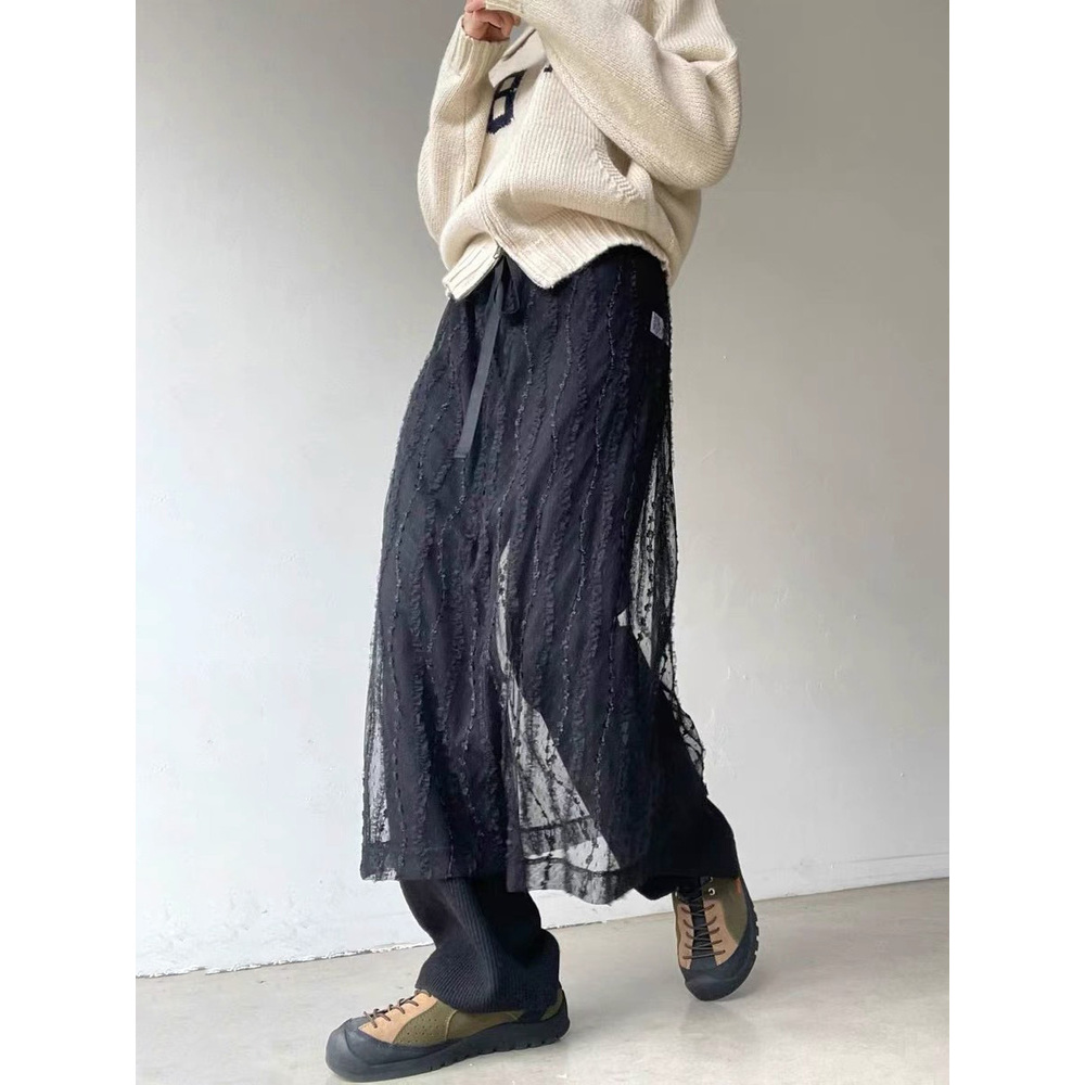 シアーレース スカート レディース 通販 レイヤードスカート シースルー レイヤード 重ね着 巻きスカート 刺繍 透け感 おしゃれ フェミニン | BACKYARD FAMILY | 02