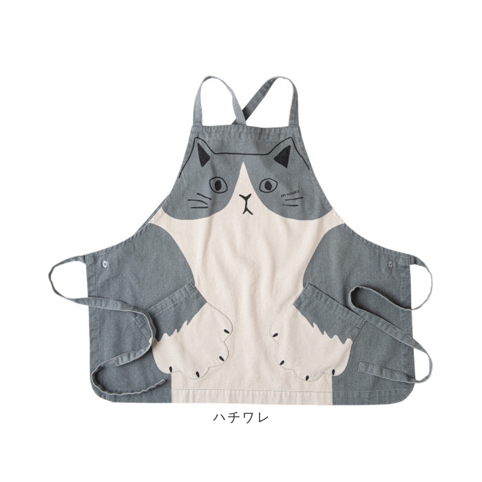 AND PACKABLE アンドパッカブル エプロン 猫 通販 前掛 前掛け ワークエプロン カフェエプロン 猫モチーフ ネコ ねこ ポケット ユニセックス かわいい | AND PACKABLE | 18