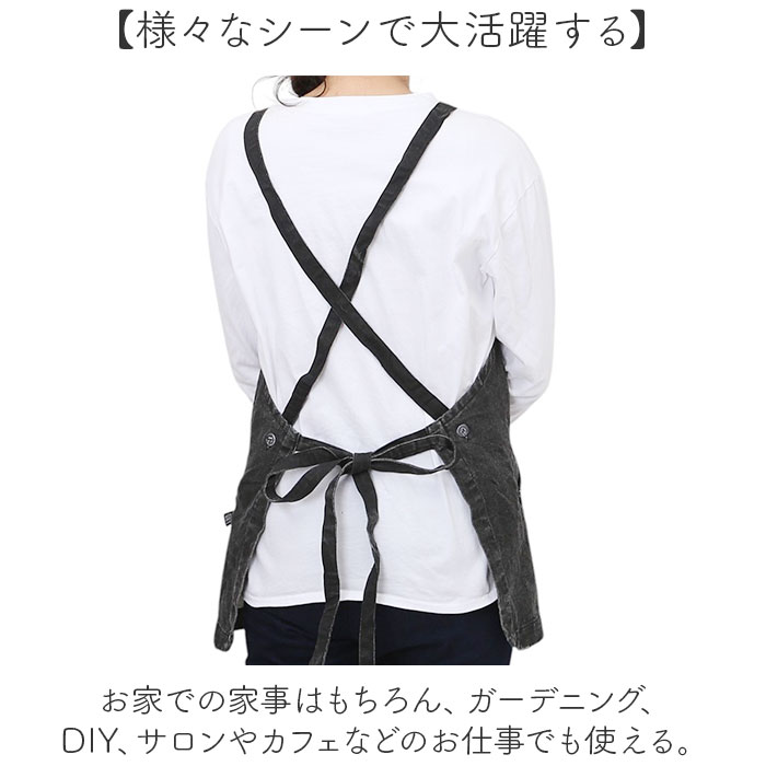 AND PACKABLE アンドパッカブル エプロン 猫 通販 前掛 前掛け ワークエプロン カフェエプロン 猫モチーフ ネコ ねこ ポケット ユニセックス かわいい | AND PACKABLE | 13