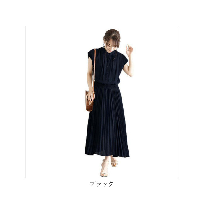 ワンピース 半袖 プリーツ レディース 通販 ロング ワンピ