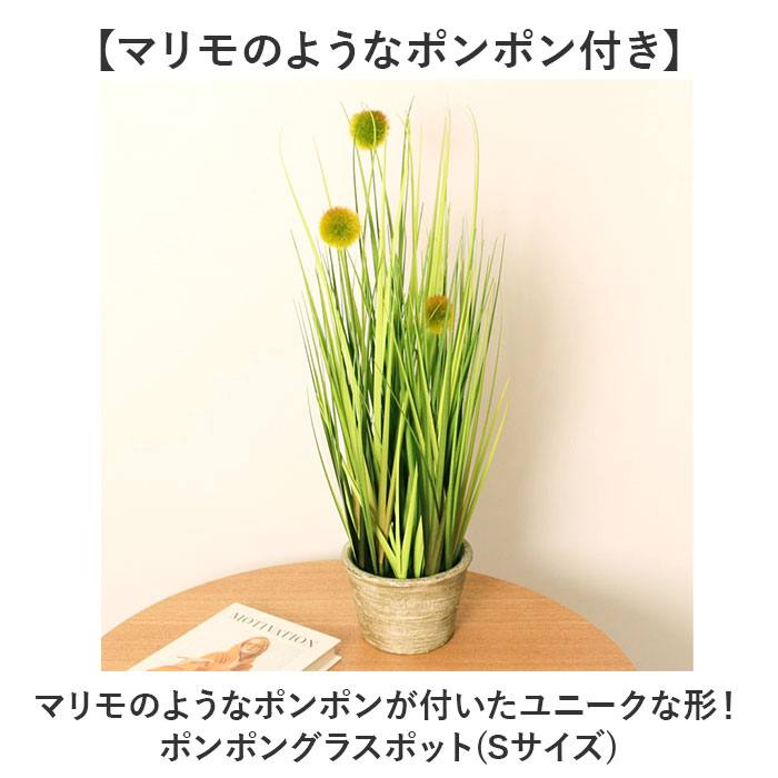光触媒　人工観葉植物　ウォールグリーン　フェイクグリーン　ポンポングラスLpt' 観葉植物 フェイク 大型 通販 フェイクグリーン ポンポングラス