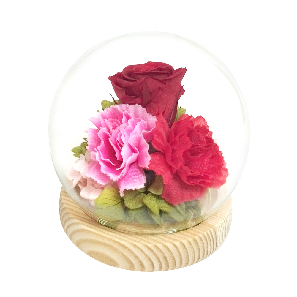 お供え ガラスドーム 供養 仏花 通販 フラワーアレンジメント