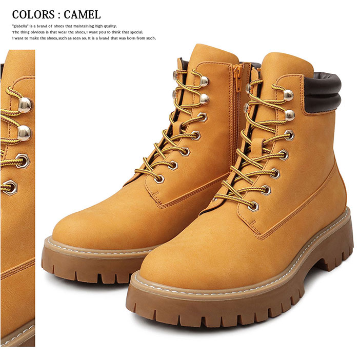 グラベラ glabella グラベラ ブーツ メンズ glbb308 通販 ワークブーツ レースアップブーツ メンズブーツ カジュアルブーツ 厚底ブーツ ショートブーツ 厚底 |  | 16
