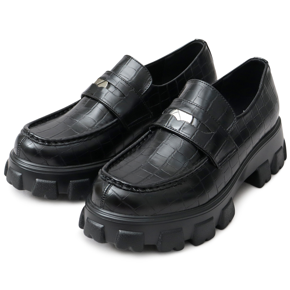 グラベラ glabella グラベラ ローファー 厚底 通販 ドレスシューズ シューズ 厚底ソール トラックソール コインローファー 軽量 PUレザー やわらかい 柔らかい |  | 02