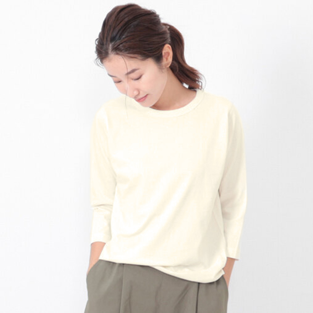 カットソー(長袖+七分) BLANC 7分丈 Tシャツ レディース 通販 カットソー 七分袖 7分袖 ロンT