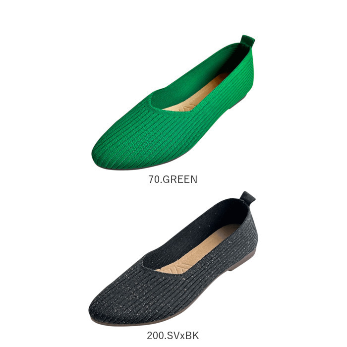 ニットパンプス 痛くない 通販 ニット シューズ パンプス フラットシューズ ぺたんこ レディース靴 コンフォートシューズ ローヒール 婦人靴 くつ |  | 23