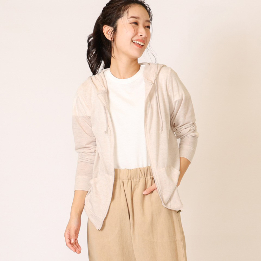 パーカー レディース 薄手 通販 レディースパーカー アウター フードあり UVパーカー 長袖 ジップアップ 無地 シンプル ナチュラル おしゃれ トップス パーカー |  | 02