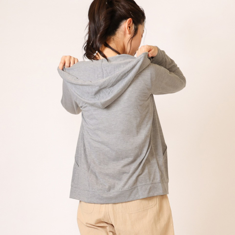 パーカー レディース 薄手 通販 レディースパーカー アウター フードあり UVパーカー 長袖 ジップアップ 無地 シンプル ナチュラル おしゃれ トップス パーカー |  | 04