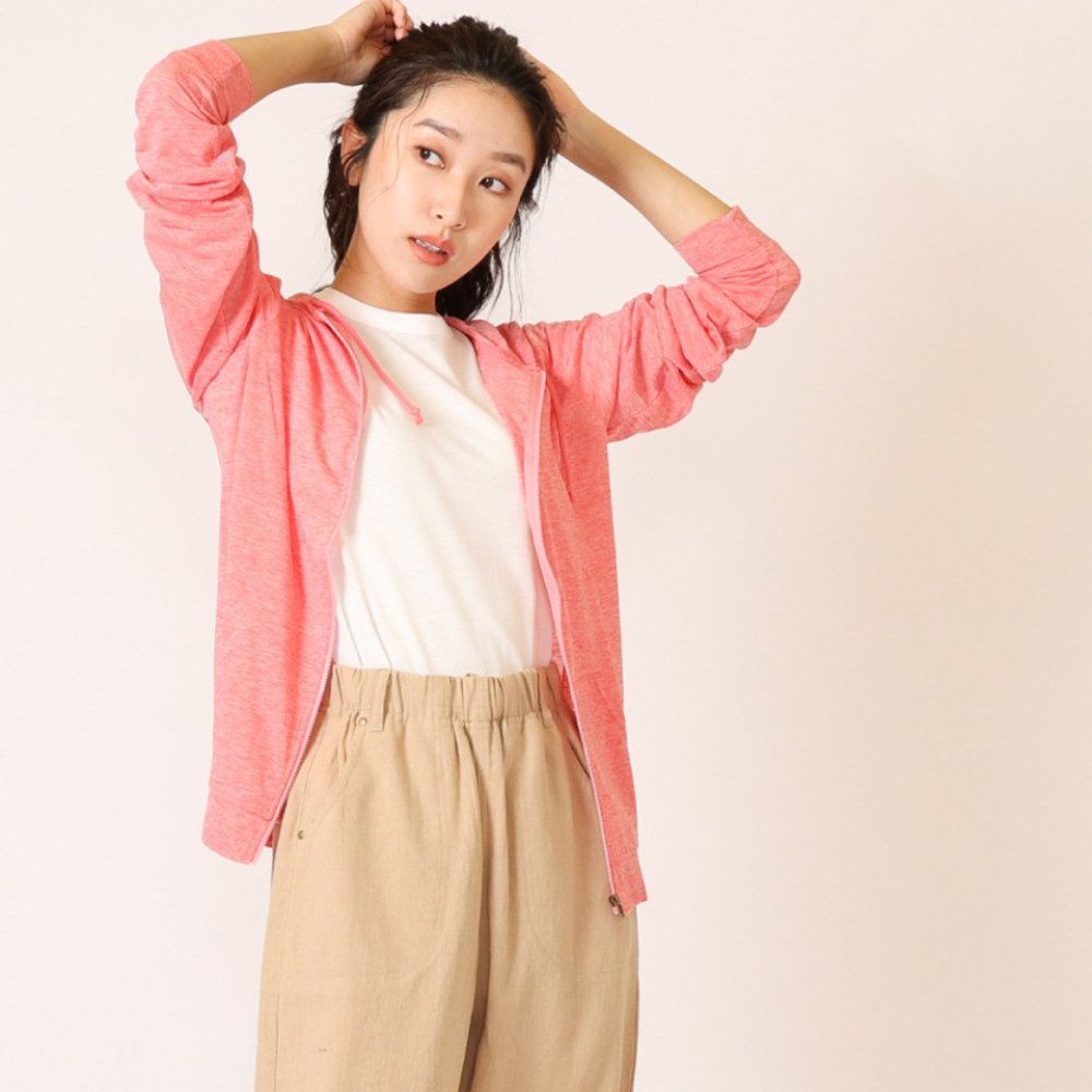 パーカー レディース 薄手 通販 レディースパーカー アウター フードあり UVパーカー 長袖 ジップアップ 無地 シンプル ナチュラル おしゃれ トップス パーカー |  | 05