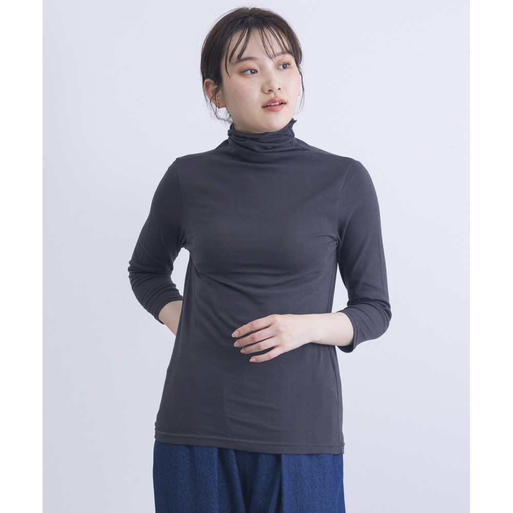 PAGEONE ボトルネック プルオーバー 7分袖 通販 Tシャツ カットソー