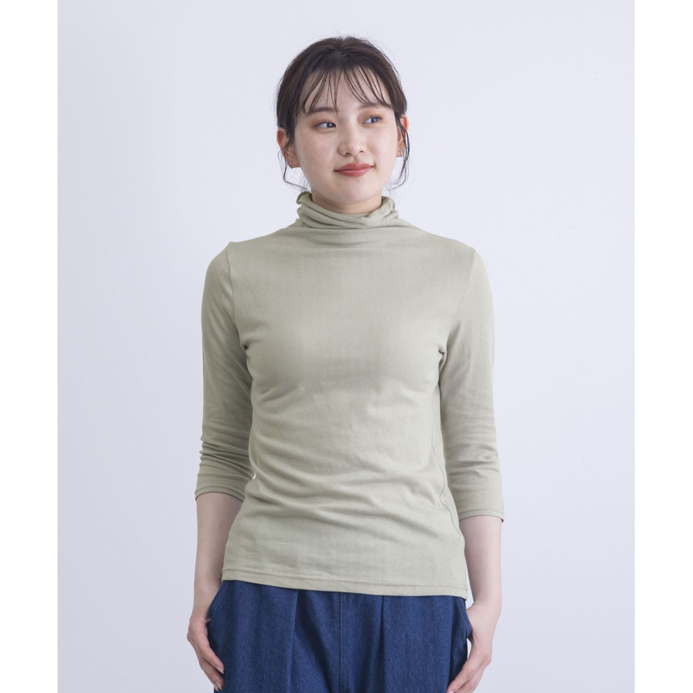 PAGEONE ボトルネック プルオーバー 7分袖 通販 Tシャツ カットソー