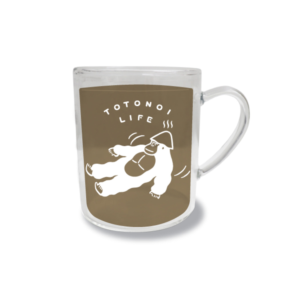 耐熱マグカップ ガラス 通販 ごリラックス ととのい耐熱グラスマグ マグカップ メモリ付き 容量330ml サウナロゴ入り 電子レンジOK 耐熱ガラス 耐熱マグカップ | BACKYARD FAMILY | 02