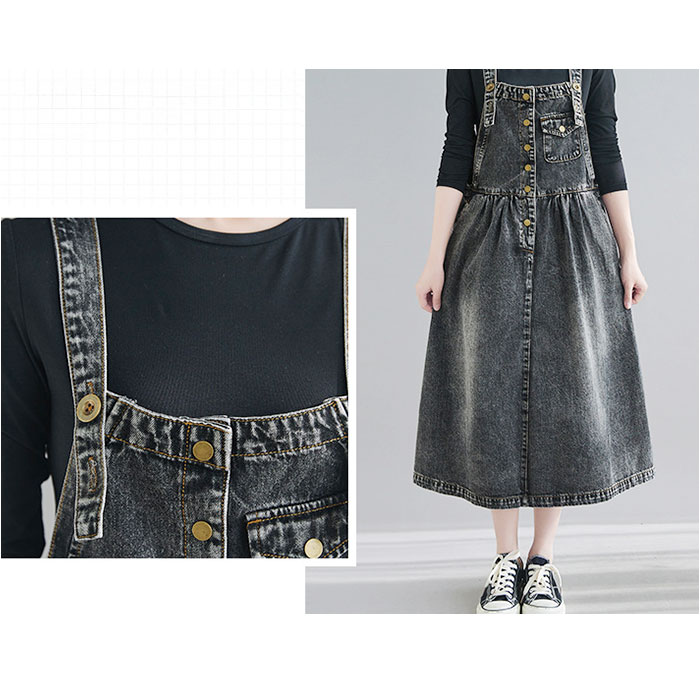 デニム ジャンパースカート スカート ジャンスカ オールインワン