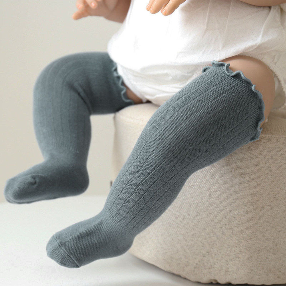 ベビー 靴下 通販 フリル ハイソックス ソックス キッズ くつ下 かわいい 男の子 女の子 シンプル キッズ靴下 春 夏 秋 冬 ギフト ベビー | ブランド登録なし | 04