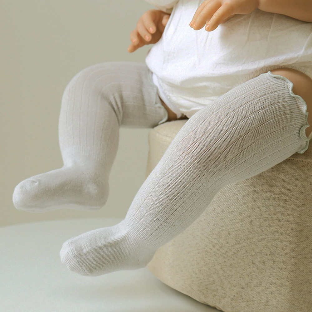 ベビー 靴下 通販 フリル ハイソックス ソックス キッズ くつ下 かわいい 男の子 女の子 シンプル キッズ靴下 春 夏 秋 冬 ギフト ベビー | ブランド登録なし | 02