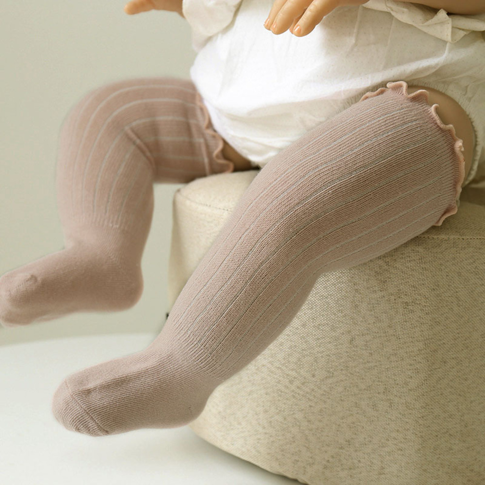 ベビー 靴下 通販 フリル ハイソックス ソックス キッズ くつ下 かわいい 男の子 女の子 シンプル キッズ靴下 春 夏 秋 冬 ギフト ベビー | ブランド登録なし | 03