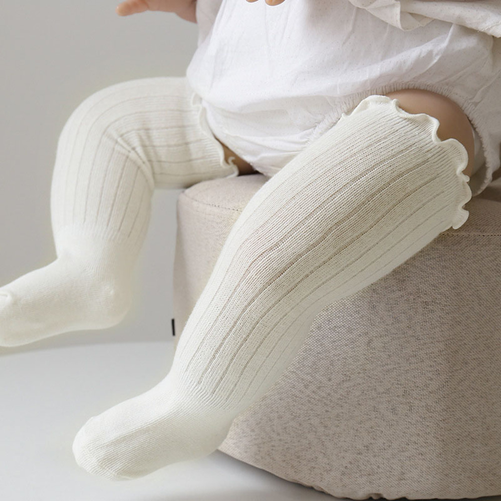 ベビー 靴下 通販 フリル ハイソックス ソックス キッズ くつ下 かわいい 男の子 女の子 シンプル キッズ靴下 春 夏 秋 冬 ギフト ベビー | ブランド登録なし | 01