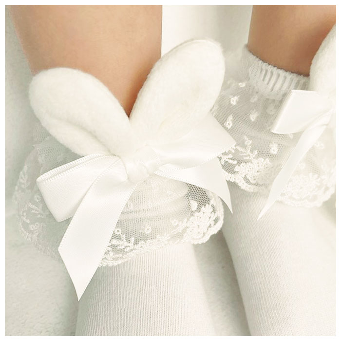 女の子 通販女の子 フォーマル 靴下 ウサギリボン ソックス フォーマルソックス ウサギ リボン くつした くつ下 クルーソックス クルー キッズ 子供 女の子 | ブランド登録なし | 04