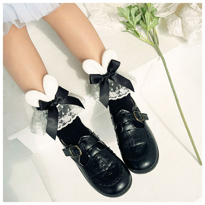 女の子 通販女の子 フォーマル 靴下 ウサギリボン ソックス フォーマルソックス ウサギ リボン くつした くつ下 クルーソックス クルー キッズ 子供 女の子 | ブランド登録なし | 09