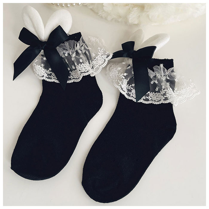 女の子 通販女の子 フォーマル 靴下 ウサギリボン ソックス フォーマルソックス ウサギ リボン くつした くつ下 クルーソックス クルー キッズ 子供 女の子 | ブランド登録なし | 11