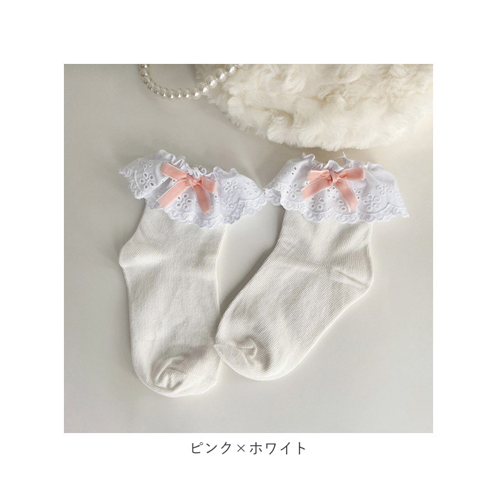 女の子 フォーマル 靴下 カラーリボン 通販 ソックス フォーマルソックス カラー リボン くつした くつ下 クルーソックス クルー キッズ 子供 こども 女の子 | ブランド登録なし | 16