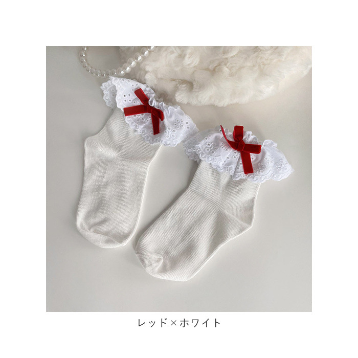 女の子 フォーマル 靴下 カラーリボン 通販 ソックス フォーマルソックス カラー リボン くつした くつ下 クルーソックス クルー キッズ 子供 こども 女の子 | ブランド登録なし | 17