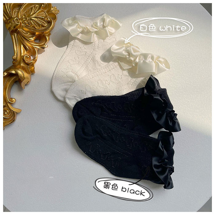 女の子 フォーマル 靴下 サテンレース 通販 ソックス フォーマルソックス サテン レース くつした くつ下 クルーソックス クルー キッズ 子供 こども 女の子 | ブランド登録なし | 07