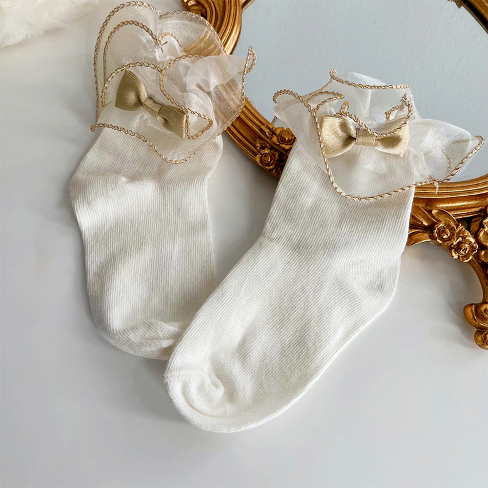 女の子 フォーマル 靴下 シフォンリボン 通販 ソックス フォーマルソックス シフォン リボン くつした くつ下 クルーソックス クルー キッズ 子供 こども 女の子 | ブランド登録なし | 01