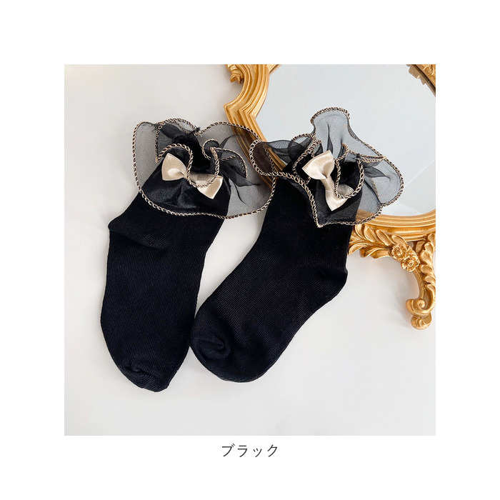 女の子 フォーマル 靴下 シフォンリボン 通販 ソックス フォーマルソックス シフォン リボン くつした くつ下 クルーソックス クルー キッズ 子供 こども 女の子 | ブランド登録なし | 14