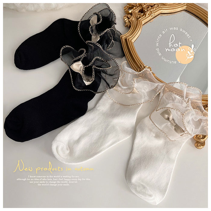 女の子 フォーマル 靴下 シフォンリボン 通販 ソックス フォーマルソックス シフォン リボン くつした くつ下 クルーソックス クルー キッズ 子供 こども 女の子 | ブランド登録なし | 05