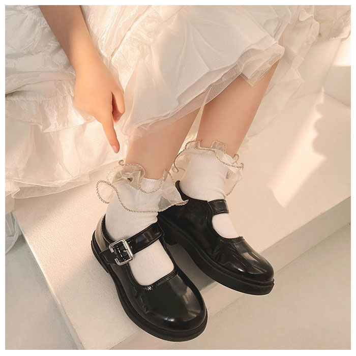 女の子 フォーマル 靴下 シフォンリボン 通販 ソックス フォーマルソックス シフォン リボン くつした くつ下 クルーソックス クルー キッズ 子供 こども 女の子 | ブランド登録なし | 07