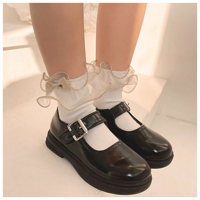 女の子 フォーマル 靴下 シフォンリボン 通販 ソックス フォーマルソックス シフォン リボン くつした くつ下 クルーソックス クルー キッズ 子供 こども 女の子 | ブランド登録なし | 09