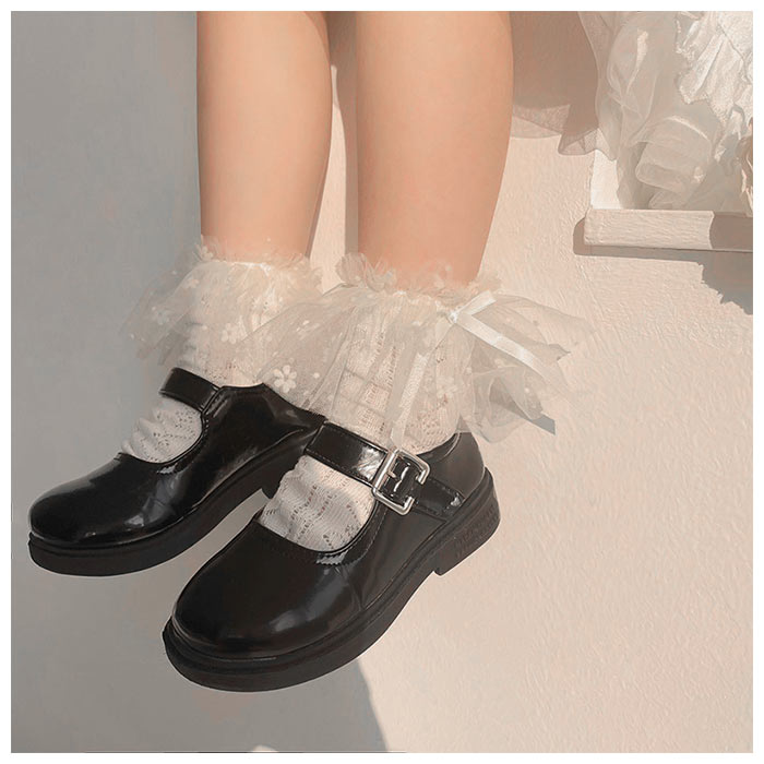 女の子 フォーマル 靴下 シフォンレース 通販 ソックス フォーマルソックス シフォン レース くつした くつ下 クルーソックス クルー キッズ 子供 こども 女の子 | ブランド登録なし | 05